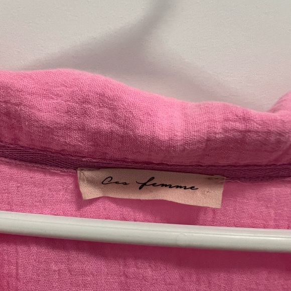 Ces Femme pink boho babydoll top - Picture 6 of 6